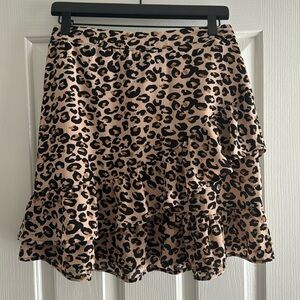 Leopard Print Mini Skirt